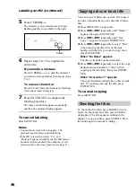 Предварительный просмотр 46 страницы Sony CMT-CP33MD - Micro Hi Fi Component System Operating Instructions Manual