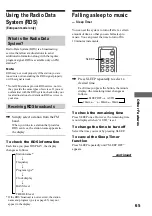 Предварительный просмотр 65 страницы Sony CMT-CP33MD - Micro Hi Fi Component System Operating Instructions Manual