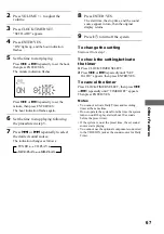 Предварительный просмотр 67 страницы Sony CMT-CP33MD - Micro Hi Fi Component System Operating Instructions Manual