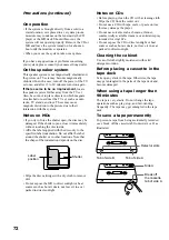 Предварительный просмотр 72 страницы Sony CMT-CP33MD - Micro Hi Fi Component System Operating Instructions Manual