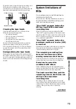 Preview for 73 page of Sony CMT-CP33MD - Micro Hi Fi Component System Operating Instructions Manual