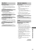 Preview for 77 page of Sony CMT-CP33MD - Micro Hi Fi Component System Operating Instructions Manual