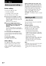 Preview for 24 page of Sony CMT-CP500MD Operating Instructions Manual