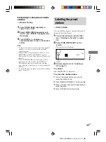 Предварительный просмотр 43 страницы Sony CMT-CP505MD Operating Instructions Manual