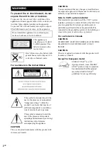 Preview for 2 page of Sony CMT-CPX11 Operating Instructions Manual