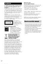 Preview for 2 page of Sony CMT-CPZ1 Operating Instructions Manual