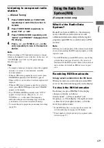 Preview for 17 page of Sony CMT-CPZ1 Operating Instructions Manual