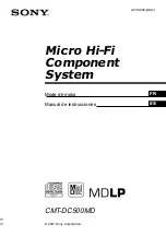 Предварительный просмотр 1 страницы Sony CMT-DC500MD (French) Mode D'Emploi