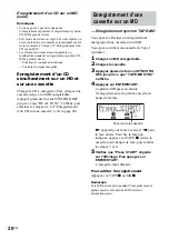 Preview for 20 page of Sony CMT-DC500MD (French) Mode D'Emploi