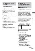 Preview for 21 page of Sony CMT-DC500MD (French) Mode D'Emploi