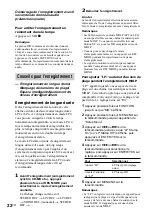 Preview for 22 page of Sony CMT-DC500MD (French) Mode D'Emploi