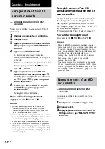 Preview for 40 page of Sony CMT-DC500MD (French) Mode D'Emploi