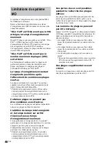 Preview for 48 page of Sony CMT-DC500MD (French) Mode D'Emploi