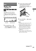 Предварительный просмотр 27 страницы Sony CMT-DH3 Operating Instructions Manual