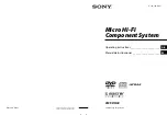 Предварительный просмотр 1 страницы Sony CMT-DH30 Operating Instructions Manual