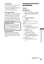 Preview for 89 page of Sony CMT-DH30 Operating Instructions Manual