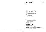Sony CMT-DH50R Operating Instructions Manual preview