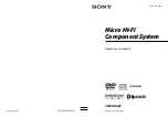 Sony CMT-DH5BT Operating Instructions Manual preview