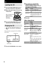 Preview for 8 page of Sony CMT-E301 Operating Instructions Manual
