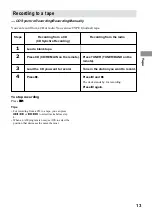 Preview for 13 page of Sony CMT-E301 Operating Instructions Manual