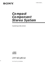 Sony CMT-ED1 - Micro Hi Fi Component System Operating Instructions Manual preview