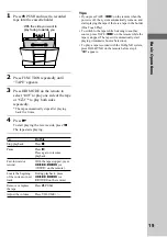 Preview for 19 page of Sony CMT-ED2 - Micro Hi Fi Component System Operating Instructions Manual