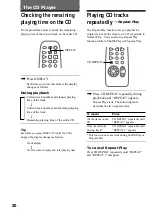 Preview for 20 page of Sony CMT-ED2 - Micro Hi Fi Component System Operating Instructions Manual