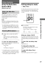 Preview for 27 page of Sony CMT-ED2 - Micro Hi Fi Component System Operating Instructions Manual