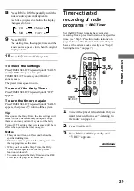 Предварительный просмотр 29 страницы Sony CMT-ED2 - Micro Hi Fi Component System Operating Instructions Manual