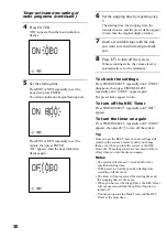 Preview for 30 page of Sony CMT-ED2 - Micro Hi Fi Component System Operating Instructions Manual