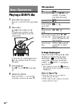 Preview for 12 page of Sony CMT-EH25 Operating Instructions Manual