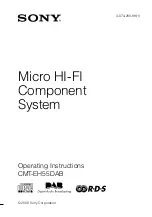 Preview for 1 page of Sony CMT-EH55DAB Operating Instructions Manual