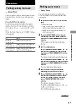 Предварительный просмотр 17 страницы Sony CMT-EP50 Operating Instructions Manual