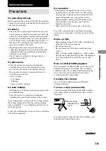 Предварительный просмотр 19 страницы Sony CMT-EP50 Operating Instructions Manual