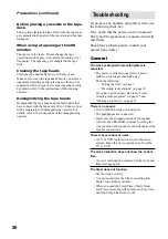 Preview for 20 page of Sony CMT-EP50 Operating Instructions Manual