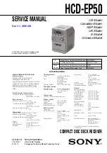Preview for 3 page of Sony CMT-EP50 Service Manual