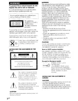Preview for 2 page of Sony CMT-EP707  (CMTEP707) Operating Instructions Manual