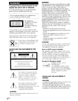 Предварительный просмотр 2 страницы Sony CMT-EP707  (CMTEP707) Operating Instructions Manual