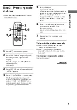 Предварительный просмотр 7 страницы Sony CMT-EX1 - Micro Hi Fi Component System Operating Instructions Manual