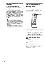 Предварительный просмотр 8 страницы Sony CMT-EX1 - Micro Hi Fi Component System Operating Instructions Manual