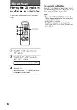 Preview for 12 page of Sony CMT-EX1 - Micro Hi Fi Component System Operating Instructions Manual