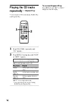 Preview for 14 page of Sony CMT-EX1 - Micro Hi Fi Component System Operating Instructions Manual