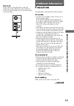 Предварительный просмотр 23 страницы Sony CMT-EX1 - Micro Hi Fi Component System Operating Instructions Manual