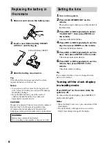 Preview for 8 page of Sony CMT-EX100 Operating Instructions Manual