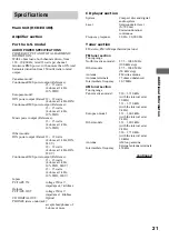 Preview for 21 page of Sony CMT-EX100 Operating Instructions Manual