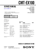 Preview for 1 page of Sony CMT-EX100 Service Manual