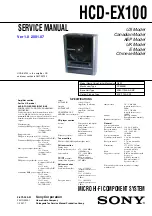 Preview for 3 page of Sony CMT-EX100 Service Manual