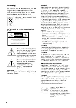 Preview for 2 page of Sony CMT-EX200 - Micro Hi Fi Component System Operating Instructions Manual