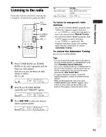 Preview for 11 page of Sony CMT-EX22 - Micro Hi Fi Component System Operating Instructions Manual