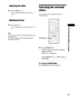 Предварительный просмотр 17 страницы Sony CMT-EX22 - Micro Hi Fi Component System Operating Instructions Manual